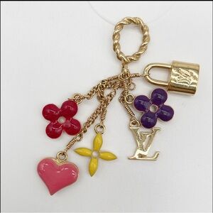 Louis Vuitton Gold and Colorful Charm Key Holder
